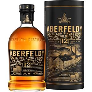 Aberfeldy 12 Year Old Single Malt Scotch Whisky, Vol. 40%, 70 cl / 700 ml, Pregiato whisky invecchiato in quattro tipologie di botti