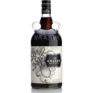 Kraken The Kraken 100cl - Rum nero speziato: canna da zucchero, rum caraibici scuri e 13 spezie. 40% vol.