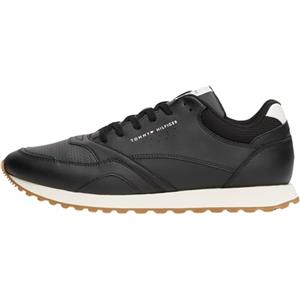 Tommy Hilfiger Uomo Sneakers Running New Eva in Pelle, Nero (Black), 42