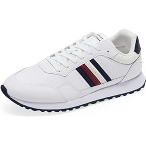 Tommy Hilfiger Uomo Sneakers Running New Eva Stripes Profilo Basso, Bianco (White), 46