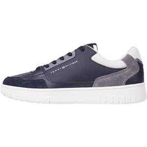 Tommy Hilfiger Sneakers con Suola Preformata Uomo Basket Core Scarpe, Blu (Desert Sky), 41 EU