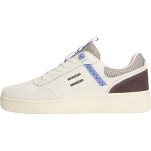 Tommy Jeans Uomo Tjm Retro Basket Em0em01657 Basso Top, Bianco Avorio Noce Nero, 44 EU