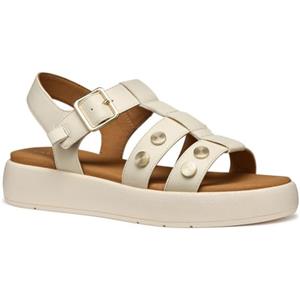 Geox D CAMALEI E, Sandalo Piatto Donna, Papyrus, 35 EU