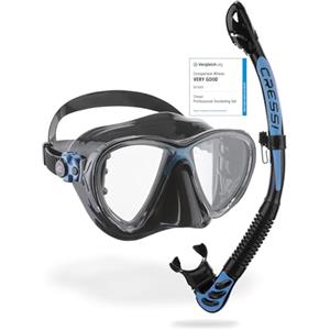Cressi C/Set Big Eyes EV.Olution+Alpha Ultra Dry - Black/Blue/Clear