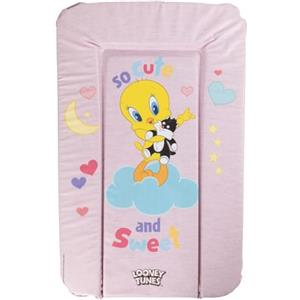 TataWay in viaggio si cresce Tataway Warner Bros Looney Tunes piano cambio, materassino, morbido fasciatoio da tavolo per bambini e bambine con grafiche Titti e Silvestro, misure 73x48,5x3 cm