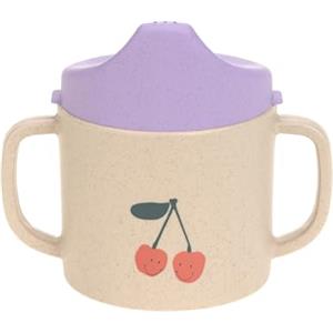 LÄSSIG Tazza per bambini con manico e coperchio rimovibile 150 ml/Sippy Cup Happy Fruits Cherry