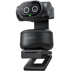 EMEET PIXY Telecamera PTZ 4K a Doppia Telecamera, AI Webcam，Messa a Fuoco Rapida in 0,2 s, con Sensore Sony, Web cam con 3 Microfoni, Webcam 4K per lo Streaming e Compatibile con OBS/Twitch/Switch 2