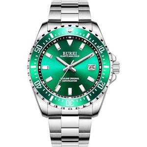 BUREI Orologio Da Uomo Orologio Da Polso Analogico Al Quarzo Da Uomo D'affari Con Orologi Da Calendario