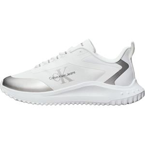 Calvin Klein Donna Sneakers Runner Eva Low Lace Mix Sportive, Bianco (Bright White/Silver), 38 EU