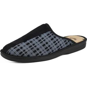 JOMIX Ciabatte Uomo Anatomiche Punta Chiusa Pantofole Uomo Eleganti e Comode Made in Italy ITU1986-1 (Nero,41)