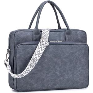SUCIKORIO Borsa Porta PC Portatile 15,6 Pollici, Impermeabile Pelle Borsa Lavoro Donna Insegnante Grande Porta Computer Portatile con Tracolla Maniglia Borsa Ufficio Donna per Università, Documenti