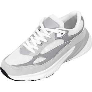 JOMIX Donna Scarpe da Ginnastica Mesh Running Corsa Sneaker Comode Traspiranti e Leggere Camminata Tennis Jogging Palestra per Fitness Outdoor Casual Sportive (WTS255012, Grigio, 38 EU)