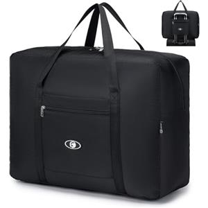 SPAHER Borsa Bagaglio a Mano 55x40x20 Ryanair Impermeabile 45L Nero Borsone da Viaggio Lufthansa Tui Airways Pieghevole Unisex Weekender per Aereo, Viaggi, Palestra