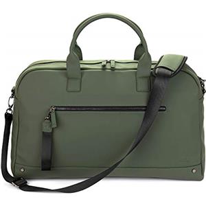 The Friendly Swede Weekender - Borsa da viaggio per uomo e donna, di alta qualità, in poliuretano vegano, 35 l, verde opaco, 35L