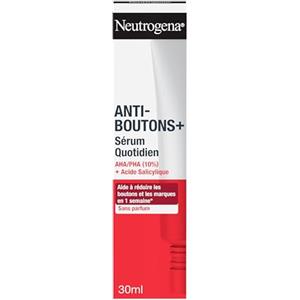 Neutrogena | Antibutton + AHA/PHA (10%) + acido salicilico (30 ml) - cura del viso non comedogena e senza grassi - siero viso per pelle incline all'acne senza profumo