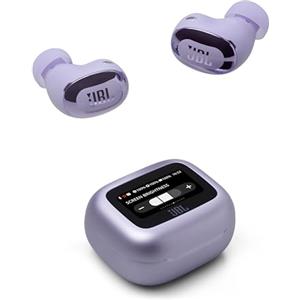 JBL Live Buds 3 Cuffie Wireless Bluetooth, 40 Ore di Autonomia, con Cancellazione Adattiva del Rumore e High-Resolution JBL Signature Sound, Impermeabili IP55, Viola