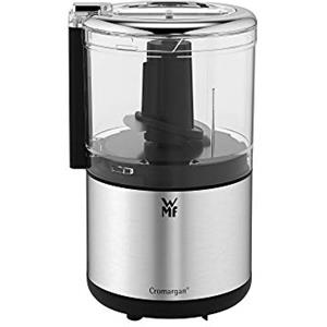 WMF Küchenminis - Tritatutto in Cromargan opaco, salvaspazio, utilizzabile con una sola mano, contenitore rimovibile (0,3 l), 65 W