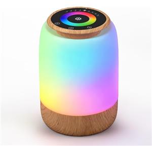 Carehabi BillyBath Lampada da Comodino, Abat Jour da Comodino, Regolazione Continua di 256 Colori RGB, 4 Modalità, 4 Livelli di Luminosità, Ricaricabile, Funzione Timer e Conto Alla Rovescia