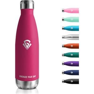 KollyKolla Bottiglia Acqua 500ml, Borraccia Termica, Borraccia Acciaio Inox, Senza BPA, a Prova di Perdite, Borraccia Isotermica per Bambini, Adulto, Campeggio, Palestra, Scuola, Viaggi, Attività Esterne