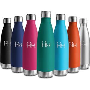 KollyKolla Bottiglia Termica 500ml, Borraccia Acciaio Inox, Borraccia Senza BPA, Doppia Parete Isolante, Antigoccia, Borraccia Termica Riutilizzabile per Bambini, Adulti, Scuola, Ufficio, Campeggio, Outdoor