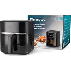 M mimotec - Roa Touch 5,7L Friggitrice ad Aria Senza Olio, 1700W, 8 Menu, Touch Screen, Timer Regolabile di 60 Minuti, Temperatura 80-200°C, Cottura Facile e Sana