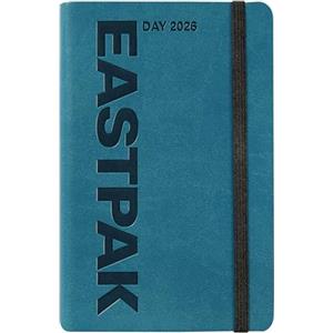 Franco Cosimo Panini EASTPAK, Agenda 2026 Ufficiale Eastpak, Agenda Giornaliera 12 Mesi Midi, Planner Giornaliero con 352 Pagine, Elastico, Tasca Portatutto, Segnalibro, Calendario 2026 e 2027, Formato 9 x 14 cm, Teal