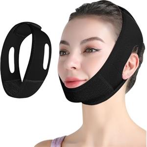 ChaneeHann Maschera a V riutilizzabile,Maschera di sollevamento doppio mento,Doppio mento riduttore lifting benda facciale,Maschera dimagrante a forma di V
