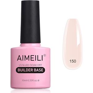 AIMEILI 8 in 1 Builder Base Gel Smalto Semi Permanente Naturale Nudo Base e Struttura per Estensioni, Decorazioni e Sticker, Rafforzamento e Riparazione Manicure10ml (150)