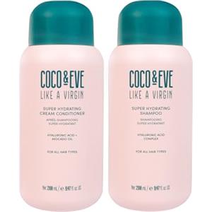 Coco & Eve Like A Virgin - Shampoo & Balsamo super idratante - Naturale, privo di fosfati - Per capelli secchi e danneggiati, sottoposti a colorazione - 250ml