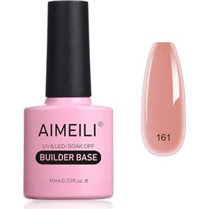 AIMEILI 8 in 1 Builder Base Gel Smalto Semi Permanente Naturale Nudo Base e Struttura per Estensioni, Decorazioni e Sticker, Rafforzamento e Riparazione Manicure10ml (161)