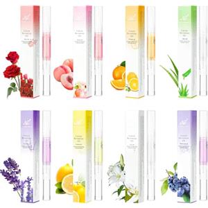 LOPHE Olio per Unghie e Cuticole, 8 Pezzi Penna per Olio Set di Oli per Cuticole, Trattamento delle Unghie, Nail Moisturizer, Nail Care Pen Formula Non Grassa