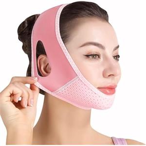 ChaneeHann Maschera Viso in Forma a V con Effetto Lifting, Fascia Viso Riutilizzabile per Contorno Viso, Benda Viso per Supporto e Definizione, Ideale per Rassodamento Facciale