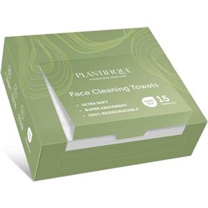 PLANTIFIQUE Asciugamani Monouso Pulizia Viso | Usa e Getta XL 25x30 cm | Salviette Struccanti 100% Viscosa Biodegradabile | Cura Pelle Donne | Kit Skincare Completo | 15 Pezzi