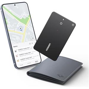 UGREEN FineTrack Slim S Smart Finder Tag Bluetooth Localizzatore Tracker Solo Samsung Ultra Sottile 1,7 mm Impermeabile IP68 1 Anno Compatibile con SmartThings per Portafogli Chiavi Bagagli Valigie