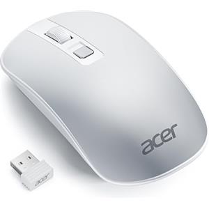 Acer Mouse wireless, mouse ottico a 4 pulsanti programmabile a 2,4 GHz 1600 DPI, ambidestro ed ergonomico, connessione o ricevitore USB multi-dispositivo per laptop/computer/telefono/tablet