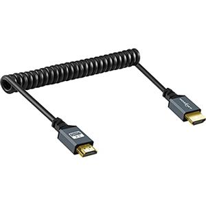 Twozoh Spirale Cavo HDMI a HDMI, Cavi HDMI maschio a Maschio Spirale Per TV stick 3D/4K 1080p UHD HDMI 4K 2.0 Prolunga HDMI 1,5M