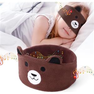 OFFCUP Cuffie per Dormire, Cuffie per Bambini, Senza Fili per Il Sonno, Musica per Gli Occhi per Dormire/Sport/Relax/viaggi/insonnia, Regali di Natale per Ragazzi e Ragazze (Orso)