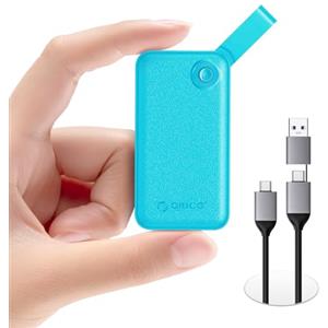 ORICO SSD Esterno 2TB, Hard Disk Esterno SSD fino a 2000 MB/s, USB 3.2 Gen 2x2 SSD Portatile con Cavo USB C 2 in 1, Compatibilità con Smartphone, PS5, Xbox, Laptop, MacBook/Pro/Air - B20(Verde)