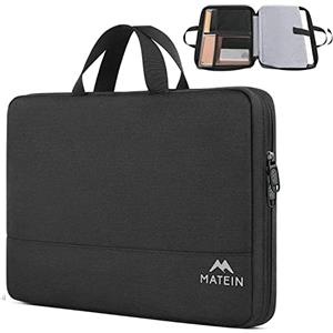 MATEIN Custodia Borsa Porta PC 17 17,3 Pollici, Impermeabile Custodia Computer Portatili Custodie Morbide Cover per PC Portatili Notebook,Compatibile con Asus Dell, Regalo per Uomo Donna, Nero