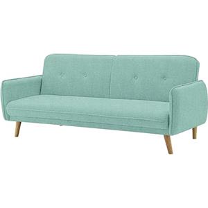AVANTI TRENDSTORE - Pedros - Divano letto in microfibra nel colore verde menta - con funzione letto. Dimensioni LAP 188x80x85cm