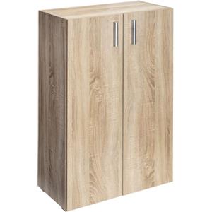 Casaria® Mobiletto Ingresso Vela a 2 Ante con Ripiani 115,5x60x30cm Credenza Comò Armadietto Multiuso Ufficio Cassettiera Mobile Entrata Mobiletti