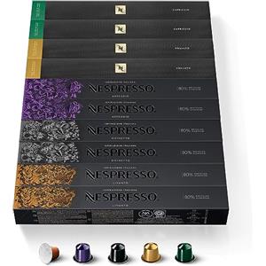 Nespresso CAPSULE NESPRESSO ORIGINALI - Selezione Balanced da 100 Capsule Nespresso Caffè, Intensità da 4 a 10 (su 13), Linea Original, Capsule Riciclabili Nespresso