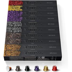 Nespresso CAPSULE NESPRESSO ORIGINALI - Selezione Ispirazione Italiana da 100 Capsule Nespresso Caffè, Intensità da 6 a 13 (su 13), Linea Original, Capsule Riciclabili Nespresso
