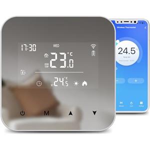 BEOK CONTROLS Termostato 2 fili Wi-Fi a batteria, adatto per caldaie a gas. Termostato programmabile giornalmente, compatibile con Google Assistant e Alexa. controllabile da remoto tramite TUYA o Smart Life.