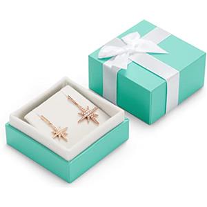 Oirlv Velluto Scatola Orecchini,Scatola per Orecchini,Portagioie In Velluto Con Fiocco,Espositore Per Gioielli