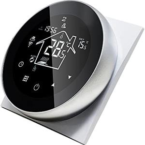 KETOTEK Termostato WiFi per Caldaia 3A 220V, Termostato Intelligente Riscaldamento a Pavimento Programmabile Compatibile con Alexa, Tuya/Smart Life APP Controllo, Contatto Secco, Incassato