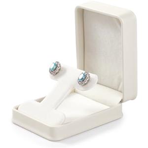 Oirlv Scatola per Orecchini In Pelle PU, Per Riporre Gli Orecchini (Beige)