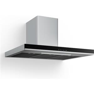 Klarstein Verosteel Cappa Aspirante 90 cm - Cappa a Parete, 881,6 m³/h, Touch, LED, Classe A++, Filtro Lavabile & Carbone, Acciaio Inox, Silenziosa, Design Minimalista