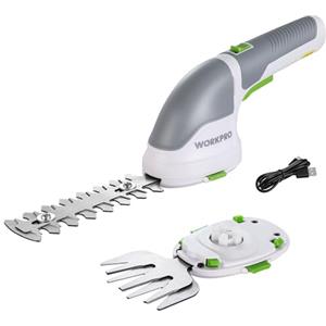 WORKPRO Forbici a Batteria 2 in 1, Cesoia Elettrica a Batteria al Litio 3,6V 2Ah, Larghezza di Taglio 75 mm, Lunghezza di Taglio 118mm, Adatto al Giardino (Bianco)