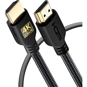 PowerBear Cavo HDMI 4K 1 m | Alta velocità, nylon intrecciato e connettori dorati, 4K a 60 Hz, Ultra HD, 2K, 1080P, ARC e CL3 | per laptop, monitor, PS5, PS4, Xbox One, Fire TV e altro ancora
